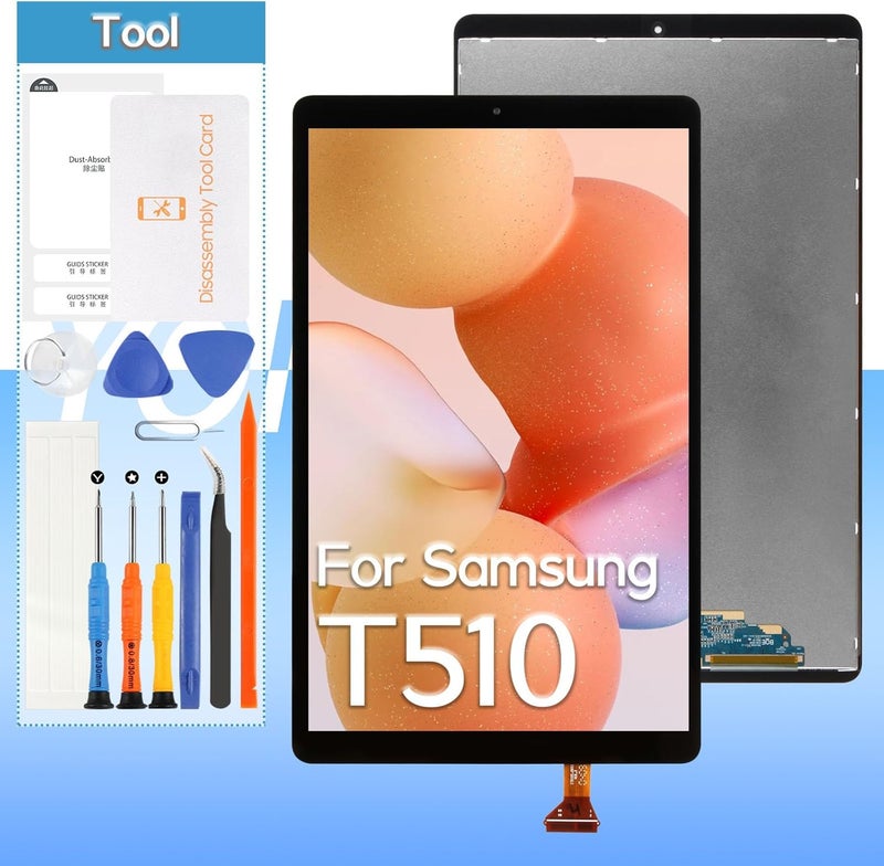 Yondista Screen Replacement for Samsung Galaxy Tab A 10.1 2019 SM-T510 SM-T515-10.1'' LCD Display Touch Digitizer Assembly with Tools (Black) - Image 1